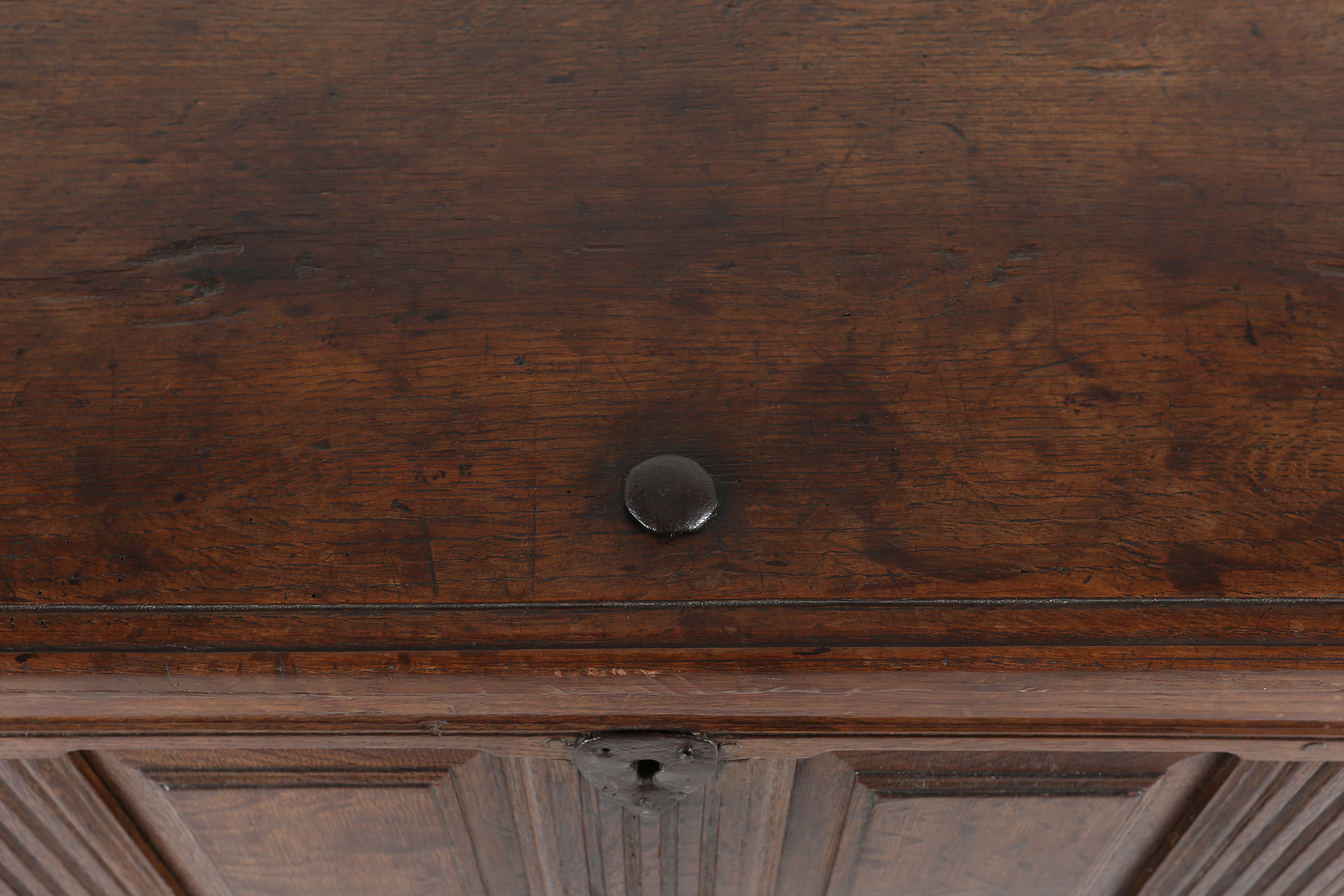 Antique William III Oak Linen Chest Trunk, 18th centurythumbnail